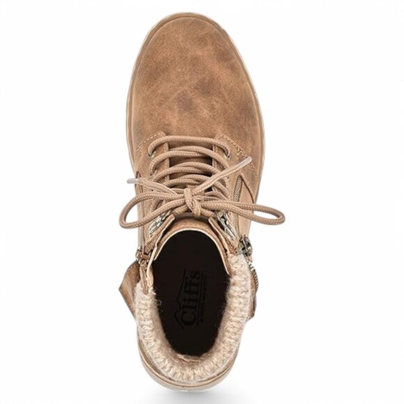 Women's Cliffs Kaylee Bootie by Cliffs in Tan Fabric - Picture 3 of 6